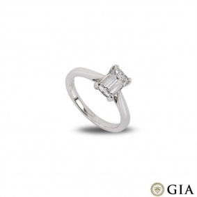 Platinum Emerald Cut Diamond Ring 1.50ct E/VVS2